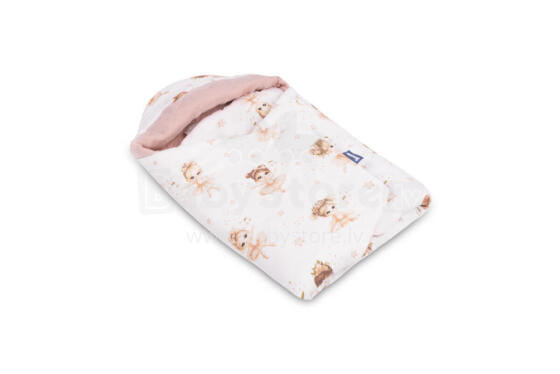 MUSLIN CARRY-COT SWADDLE BLANKET BALLERINAS PINK