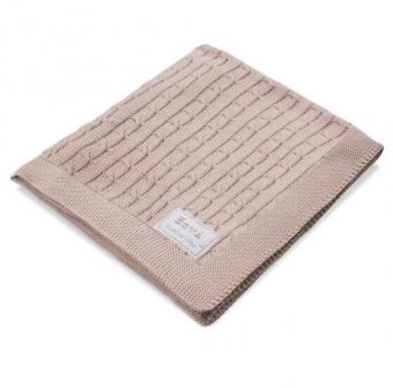 EWA 927934 Bamboo blanket beige braid+box
