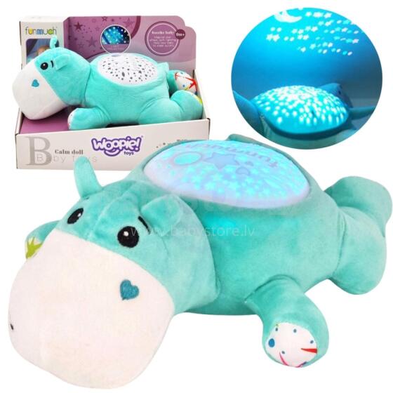 WOOPIE BABY Cuddly Toy 2in1 Projector Sleeper Hippopotamus