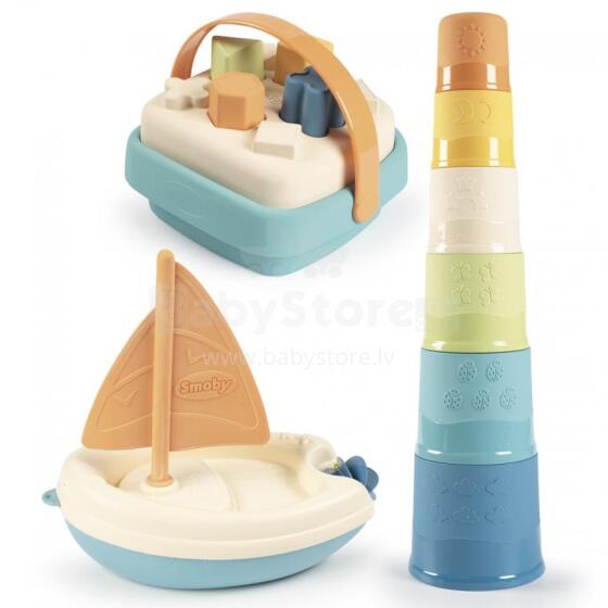 SMOBY Little Green Set Boat Tower Sorter Bioplastic