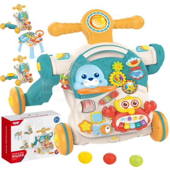 WOOPIE BABY Pusher Walker Educational Table Scooter Ride-on 4in1