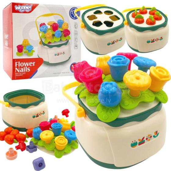 WOOPIE BABY Flower Basket Sorter Educational Puzzle Threading