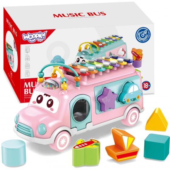 WOOPIE BABY Musical Car Sorter with Cymbals Pink