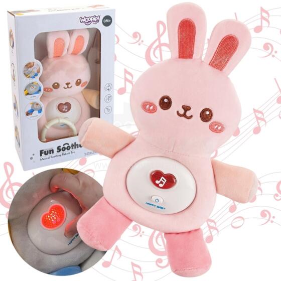 WOOPIE BABY Interactive Plush Toy for Babies Light Sound Bunny Sleeper Pink