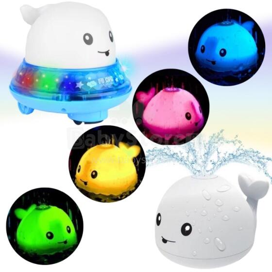 WOOPIE Whale Glowing Fountain Bath Toy - White
