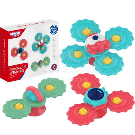 WOOPIE BABY Teether Spinner with Suction Cup Set of 3 _5PCS