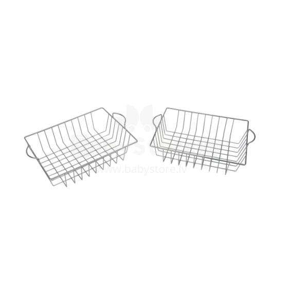 MASTERKIDZ Set of 2 Metal Dish Dryer Baskets for Kids Kitchen