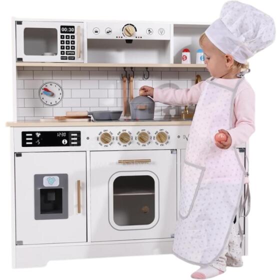TOOKY TOY Large Wooden Multifunctional Kitchen Modern Accessories