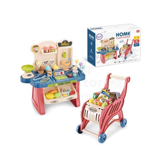 WOOPIE Shop Supermarket Shopping Cart Ice Cream Sweets + 40 Acc.