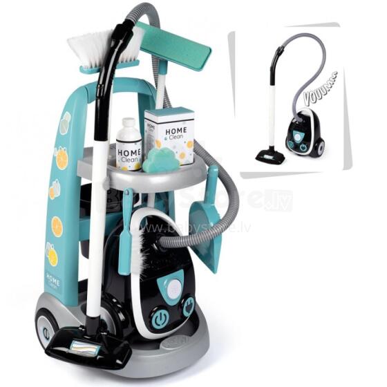 SMOBY Cleaning Trolley with Vacuum Cleaner