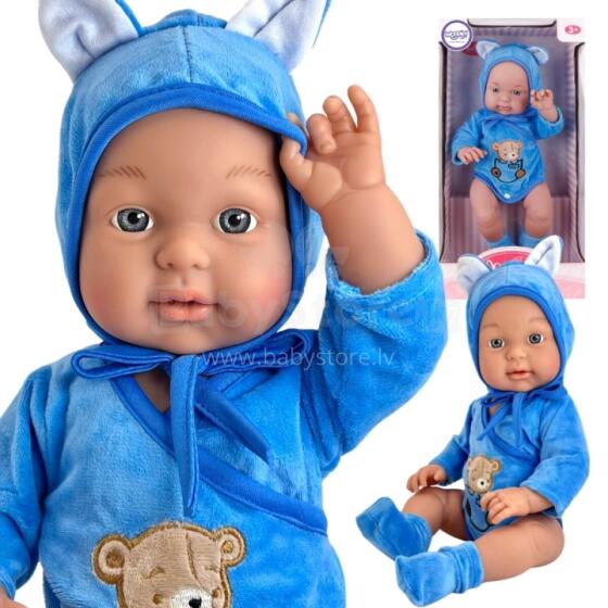 WOOPIE ROYAL Baby Doll in Teddy Bear Suit 46 cm