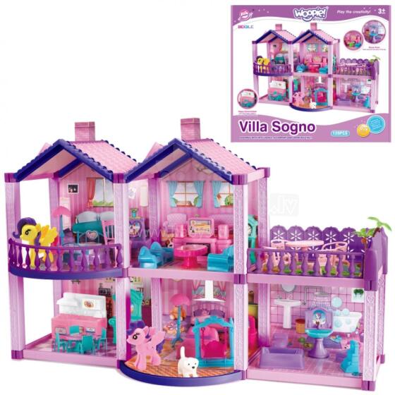 WOOPIE Pony Dollhouse PONY FANTASY VILLA 120 pcs.