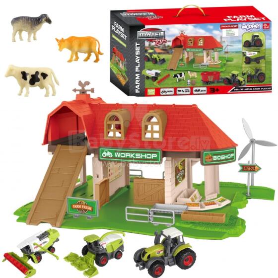 WOOPIE Set Farm Farmstead Tractors + Figures 42 pcs.
