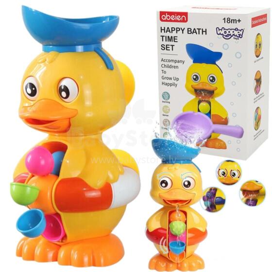 WOOPIE BABY Duck Water Bath Toy Spinning Wheel Overflow