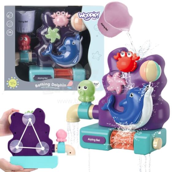 WOOPIE BABY Bath Toy Tap Overflow Fountain Waterfall Dolphin