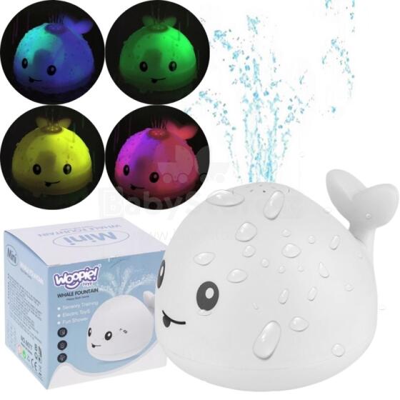 WOOPIE BABY vannas rotaļlieta - Vaļa strūklaka ar LED gaismu
