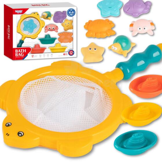 WOOPIE BABY Sea Animals Bath Set + Boats + Fishing Net