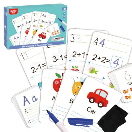 TOOKY TOY Educational Cards Flashcards for learning to write