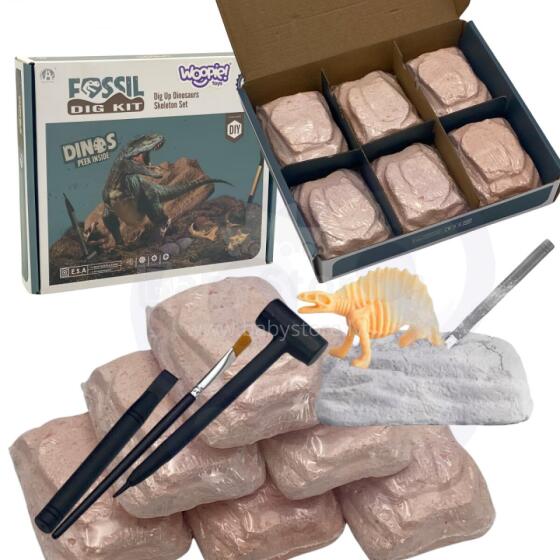 WOOPIE Excavation 6in1 Dinosaur Skeleton Little Archaeologist 6 pcs.
