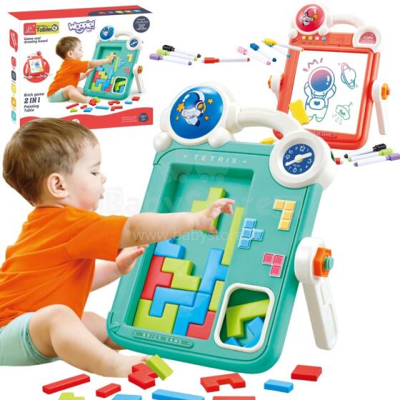 WOOPIE Double Sided Drawing Board Tetris Game 2in1