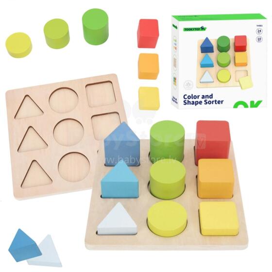 TOOKY TOY Educational Puzzle Geometric Shapes