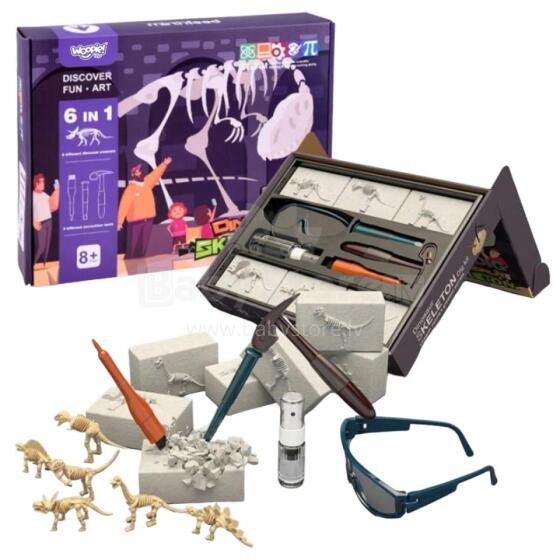 WOOPIE "Little Archaeologist" Excavation Site 6 Dinosaur Skeletons