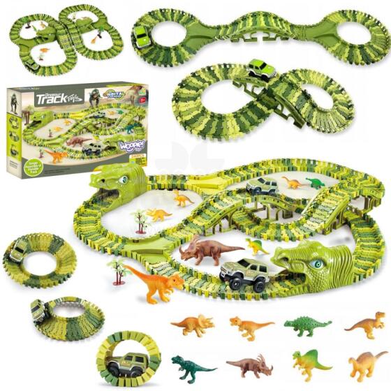 WOOPIE XXL Car Track Dinosaurs 240 pcs.
