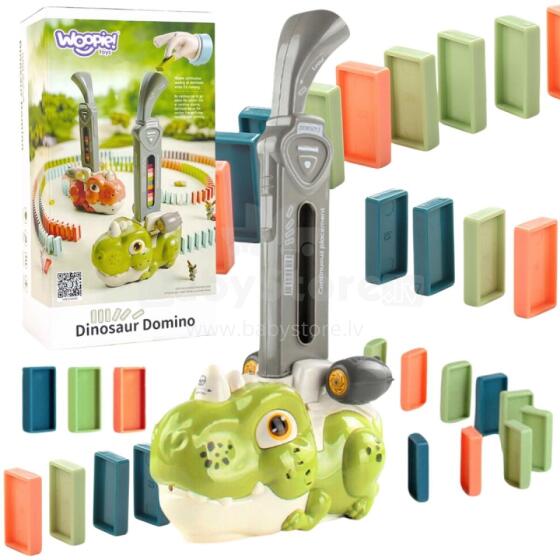 WOOPIE Electric Train Locomotive for Domino Blocks Dinosaur Green