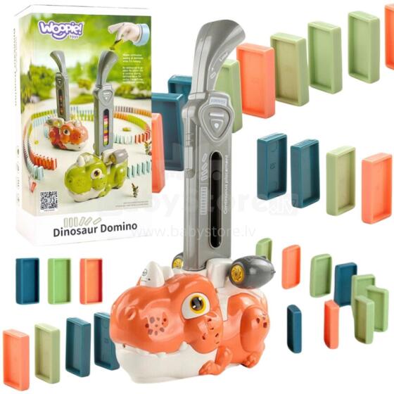 WOOPIE Electric Train Locomotive for Domino Blocks Dinosaur Orange