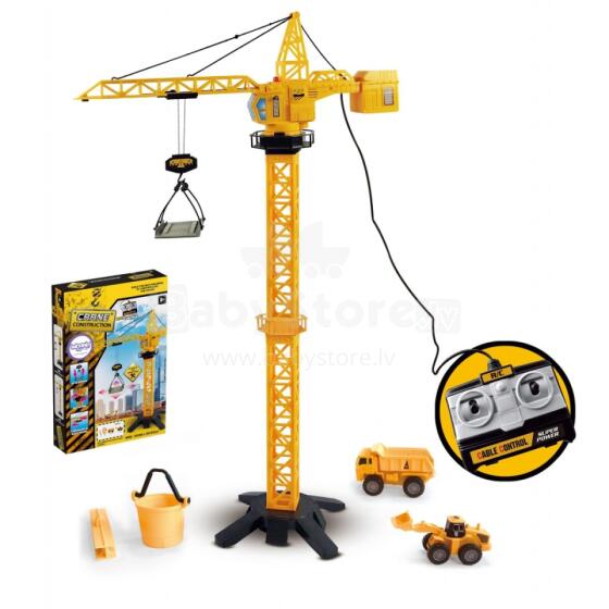 WOOPIE Remote Control Crane 103cm R/C Truck Excavator + 4 Accs.