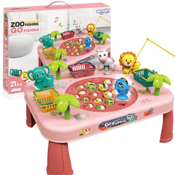 WOOPIE Arcade Game Fishing Interactive Table Pink
