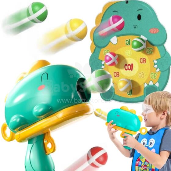 WOOPIE Darts Game Dinosaur Ball Gun Velcro Target Points Shooting