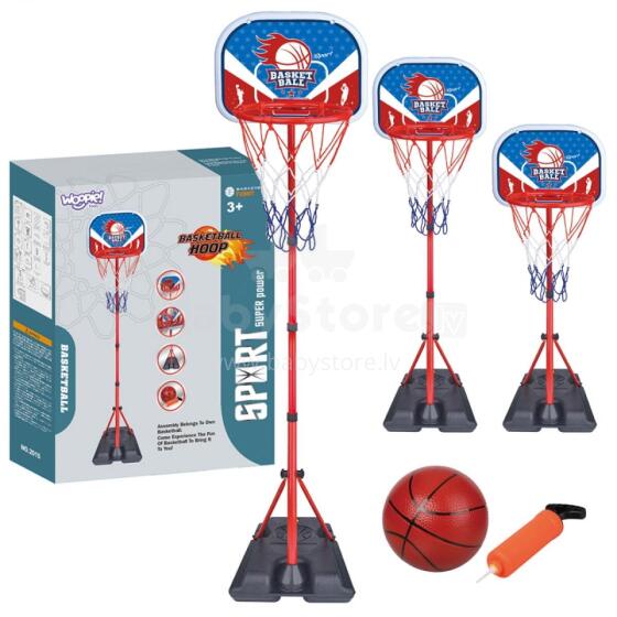 Woopie Art.248643 Freestanding Basketball Adjustable Height 90-170cm + Ball