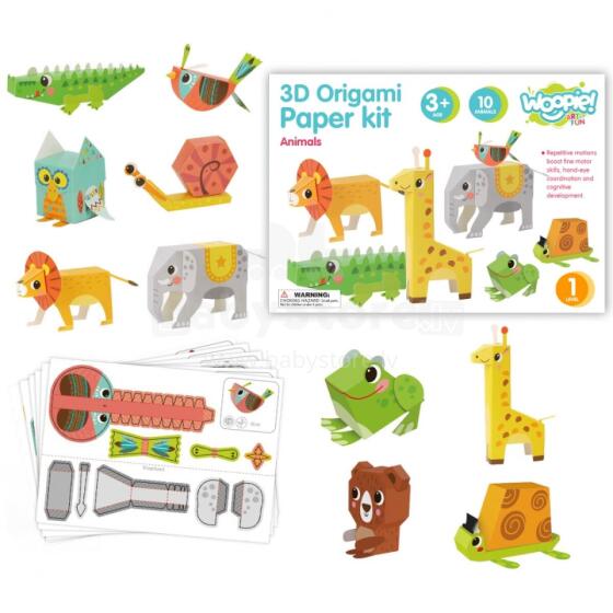 WOOPIE ART&amp;FUN 3D Origami DIY Creative Kit 10 Animals