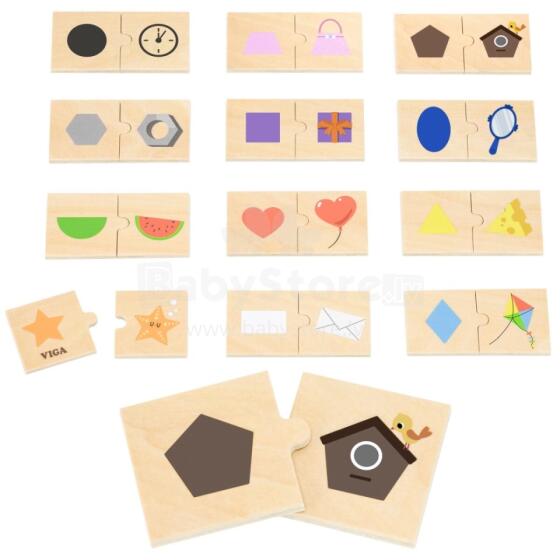 VIGA Set Puzzle Connecting Shapes and Objects