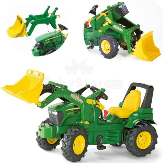 Rolly Toys rollyFarmtrac John Deere 7930 - педальный трактор с ковшом, зеленый