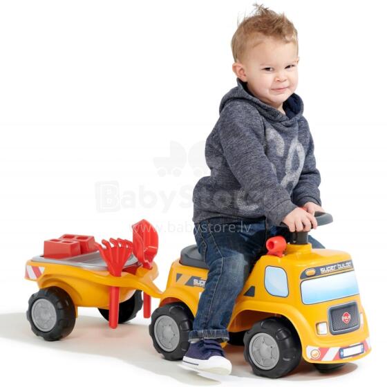 FALK Ride-on Builder Car with Opening Seat + accessories from 1 year