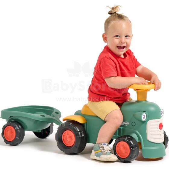 FALK Baby Maurice Green Vintage Tractor with Trailer from 1 year
