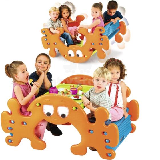 FEBER 2in1 Large Picnic Table - Ghost Rocker Swing