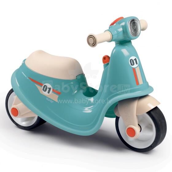 Smoby Blue Ride-on Scooter Retro Silent Wheels Scooter