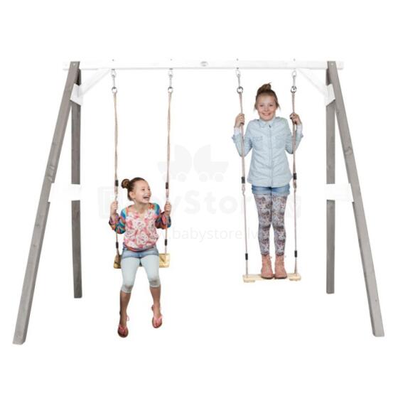 Wooden Swing with Seats Axi Gray Playground