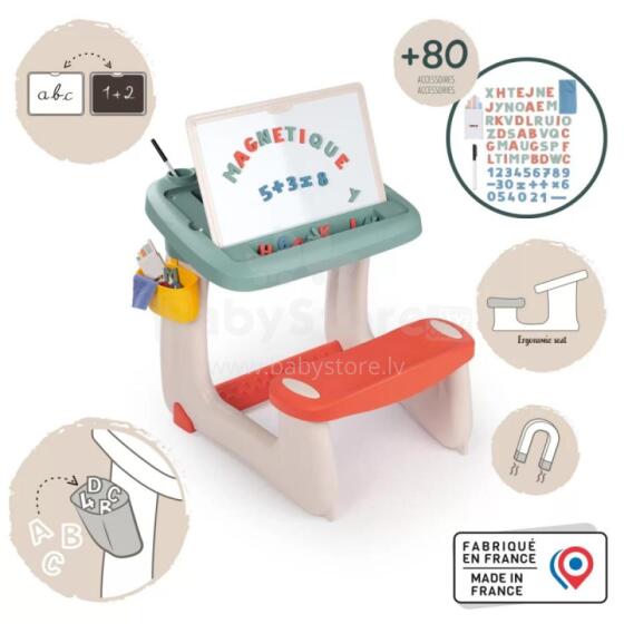 SMOBY Double-sided Desk Bench Board 2in1 + 80 accessories