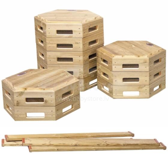 CLASSIC WORLD EDU Wooden Track Balance Beam XXL Motor Movement Path