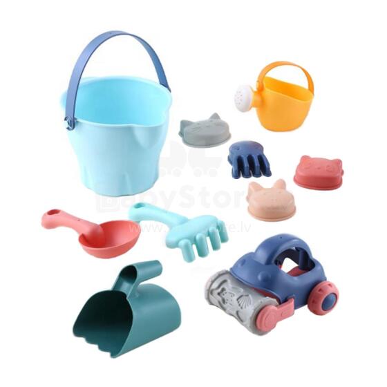 WOOPIE Sand Bucket Set with Car 10 pcs.