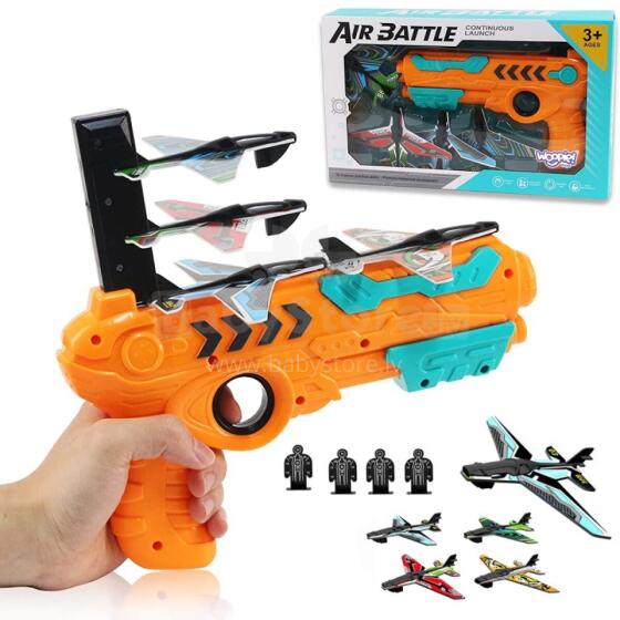 WOOPIE Gun Airplane Launcher Automatic + 4 Airplanes