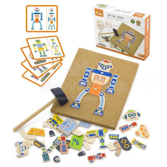 VIGA koka nagu mākslas roboti 45 gabali Montessori