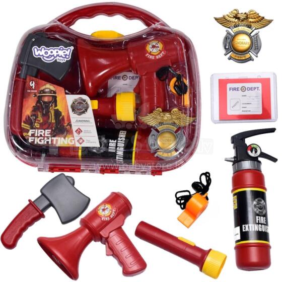 WOOPIE Set Fireman Suitcase with Fire Extinguisher 7 pcs.