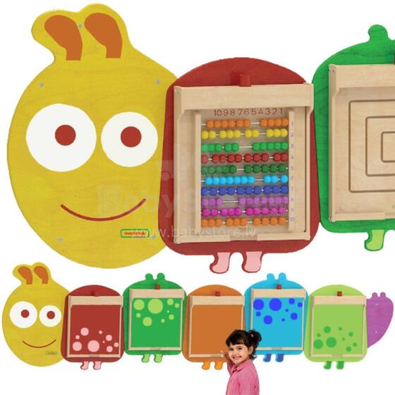 MASTERKIDZ System for Mounting 5 Flex Educational Wall Boards - Caterpillar