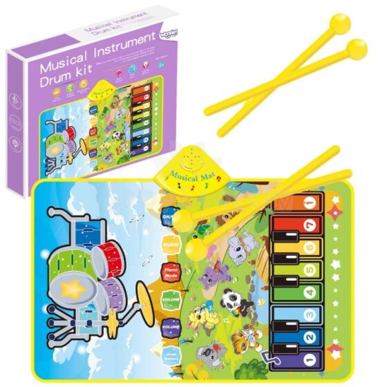 WOOPIE Musical Mat Animals Interactive Piano and Drums 2in1
