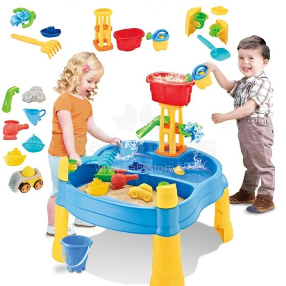 WOOPIE Water Table 2in1 Sandbox Mill 14 acc.